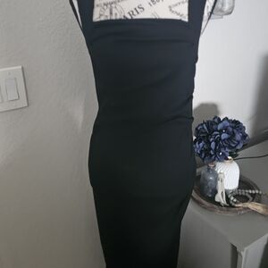 SHEIN Black Backless Long Dress